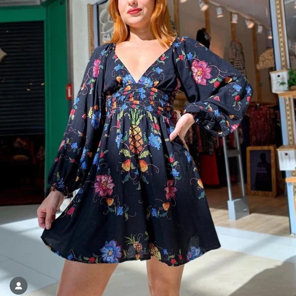 FARM Rio Fruits Short Dress Size S - Picture 5 of 12